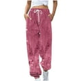 thumbnail image 7 of Lovzfmll Jogger Pants for Women, Printed Drawstring Elastic Waist, Casual Ankle Length Joggers Gray, S, 7 of 7