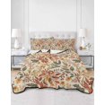 thumbnail image 3 of Fall Leaves King Size Down Alternative Comforter, Lightweight Comforter Quilt Bedding Set with Pillow Shams Farmhouse Retro Botanical Floral All Seasons Bed Comforter Duvet Insert 96"x106", 3 of 7