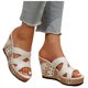 thumbnail image 3 of WILLBEST Sandalias De Plataforma Para Mujer, Sandalias Informales De Tacón Alto Con Pendiente Para Mujer, Sandalias Casuales Huecas Con Botones De Moda, 3 of 9