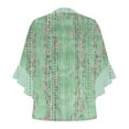 thumbnail image 4 of Blouses for women dressy casual Polyester Soft Clothing M Green womens blouses, 4 of 5