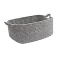 thumbnail image 1 of Cesta tejida del almacenamiento del bebé, cesta del pañal del niño, caja de almacenamiento de los artículos diversos del bocado, cesta de la toalla pa gris, 1 of 9