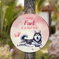 thumbnail image 4 of Every Fart is Love Note Siberian Husky Guilty Face Happy Valentine's Round Wood Sign Husky Dog Lover Gifts Hanging Wall Home Decor - 01016, 4 of 5