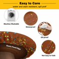 thumbnail image 3 of Elastic Fitted Round Tablecloth, Happy Birthday Waterproof Stretch Table Cover for 36"-44" Tables, Brown Modern Abstract Art Washable Outdoor Tablecloths for Patio, Picnic, Camping, 3 of 9