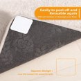 thumbnail image 4 of JUNWELL16Pcs Non Slip Rug Grippers  Reusable Carpet Tape  Rug Corner Stickers  for Wood  Tile  Hardwood Floors  Square  4 ”x4 ”  Black, 4 of 5