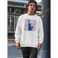thumbnail image 2 of Silhouette Statue Of Liberty Sweatshirt Men -Image by Shutterstock, Male 4X-Large, 2 of 4