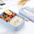 thumbnail image 1 of Teissuly Picnic Bento 3-compartment Meal Storage Lunch Box With Cutlery For Kids Adult Teissuly WER202312133173, 1 of 9
