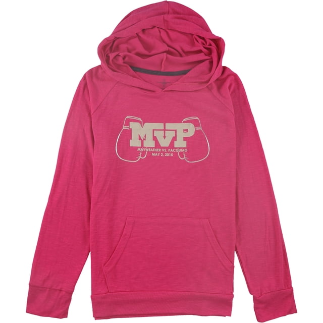 Industry Rag Womens MVP Mayweather Vs. Pacquiao Hoodie Sweatshirt, Pink, Small