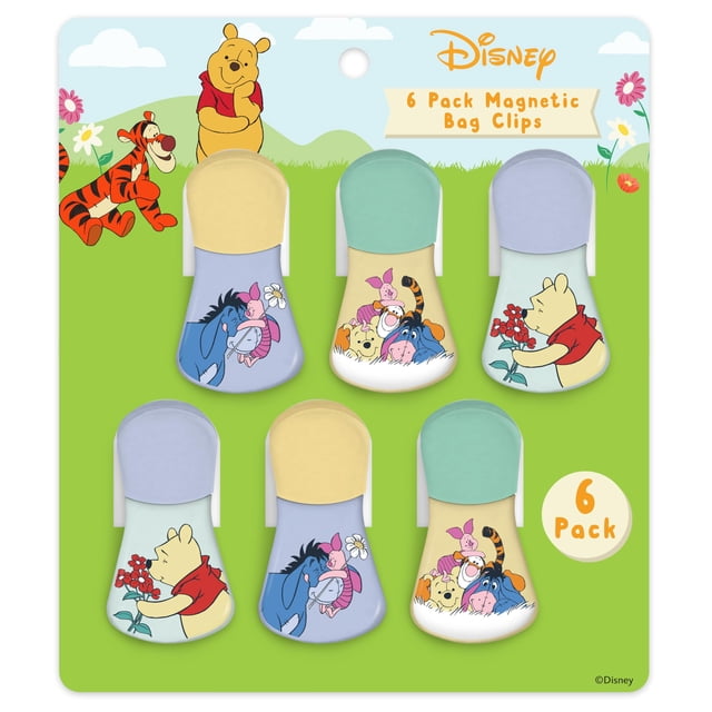 Juego de 6 clips magnéticos para chips de Mickey Minnie Pooh de Disney
