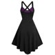 thumbnail image 3 of Moda Casual con cuello en V vestido de retazos de encaje sin mangas Camis mujeres vestido de mujer vestidos Pompotops ghjkhdj9735, 3 of 3