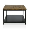 thumbnail image 3 of Furniture of America Mesto Industrial Wood and Metal Rectangle Coffee Table, Oak, 3 of 6