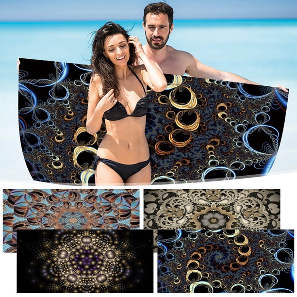 XWSHYW Playa Toalla de Playa de Microfibra, Toalla de Baño Colorida Súper Ligera, Manta de Playa a Prueba de Arena, Toalla Multiusos para Viajes, Piscina de 30X60 Pulgadas