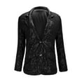 thumbnail image 2 of Tiqkatyck Womens Coats Clearance Womens Sequin Casual Long Sleeve Open Front Jacket Long Sleeve Jackets Front Zip Loose Casual Jacket Womens Clothes Jackets for Women Black, 2 of 9