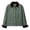 Army Green, variant on Twill Cropped Jackets for Women, Button Down Lapel Collar Rolled Long Sleeve, Fall Stylish Relaxed Fit Casual Barn Jacket S-3XL