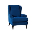 thumbnail image 1 of CAROOTU Jacquard Sofa Covers Wing Chair Elastic Fabric Stretch Couch Slipcover Polyester, 1 of 6