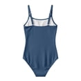 thumbnail image 2 of Ytxxxx Girls Solid Color Adjustable Straps One-Piece Swimsuit Blue 9-10 Years, 2 of 5