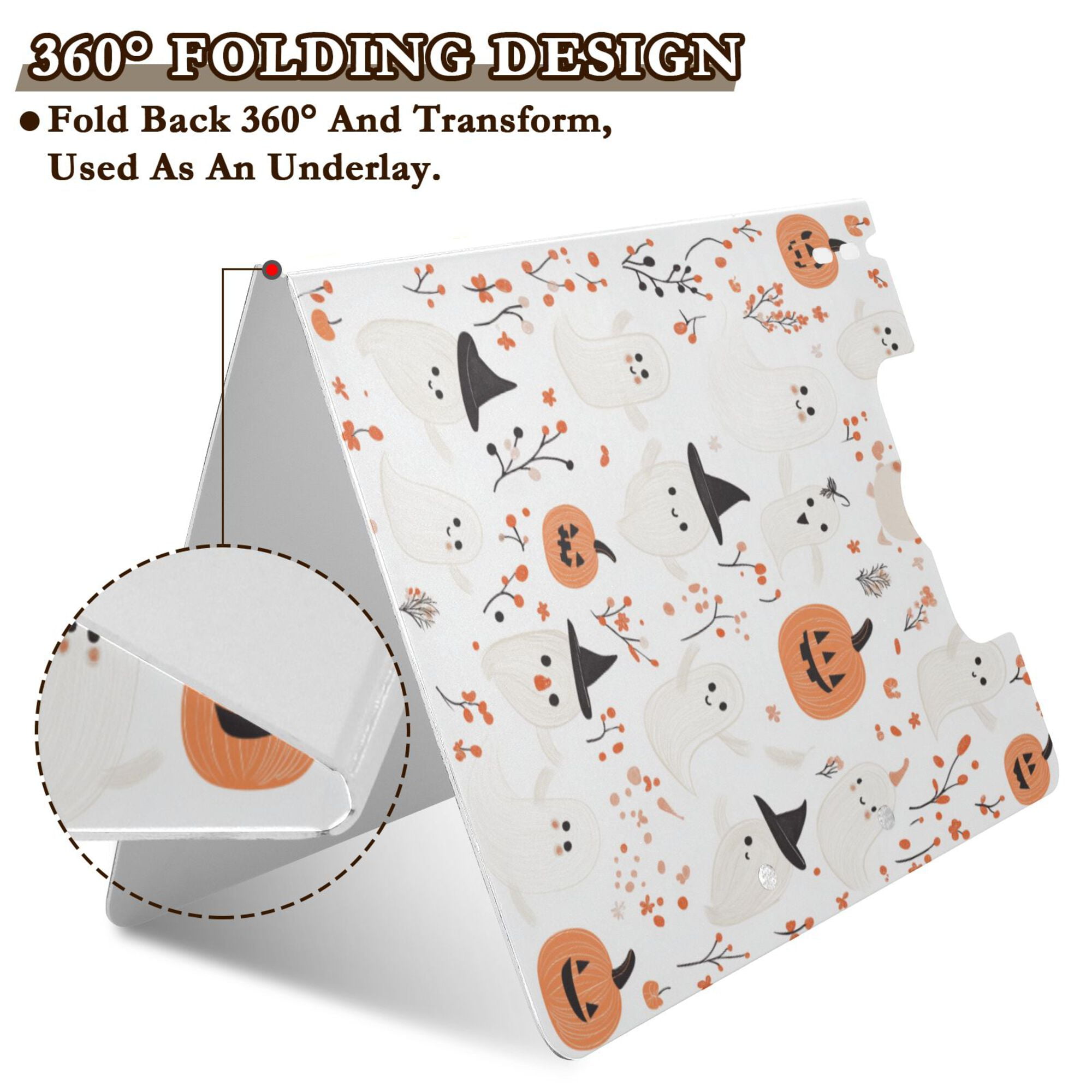 FORMRS A4 Clipboard Folder with Pen Holder Horizontal Foldable School Office Binder, Ghost Design
