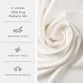 thumbnail image 2 of Fishers Finery 25 Momme 100% Pure Mulberry Silk Pillowcase for Hair & Skin, Grade 6A, King, Natural White, 2 of 8