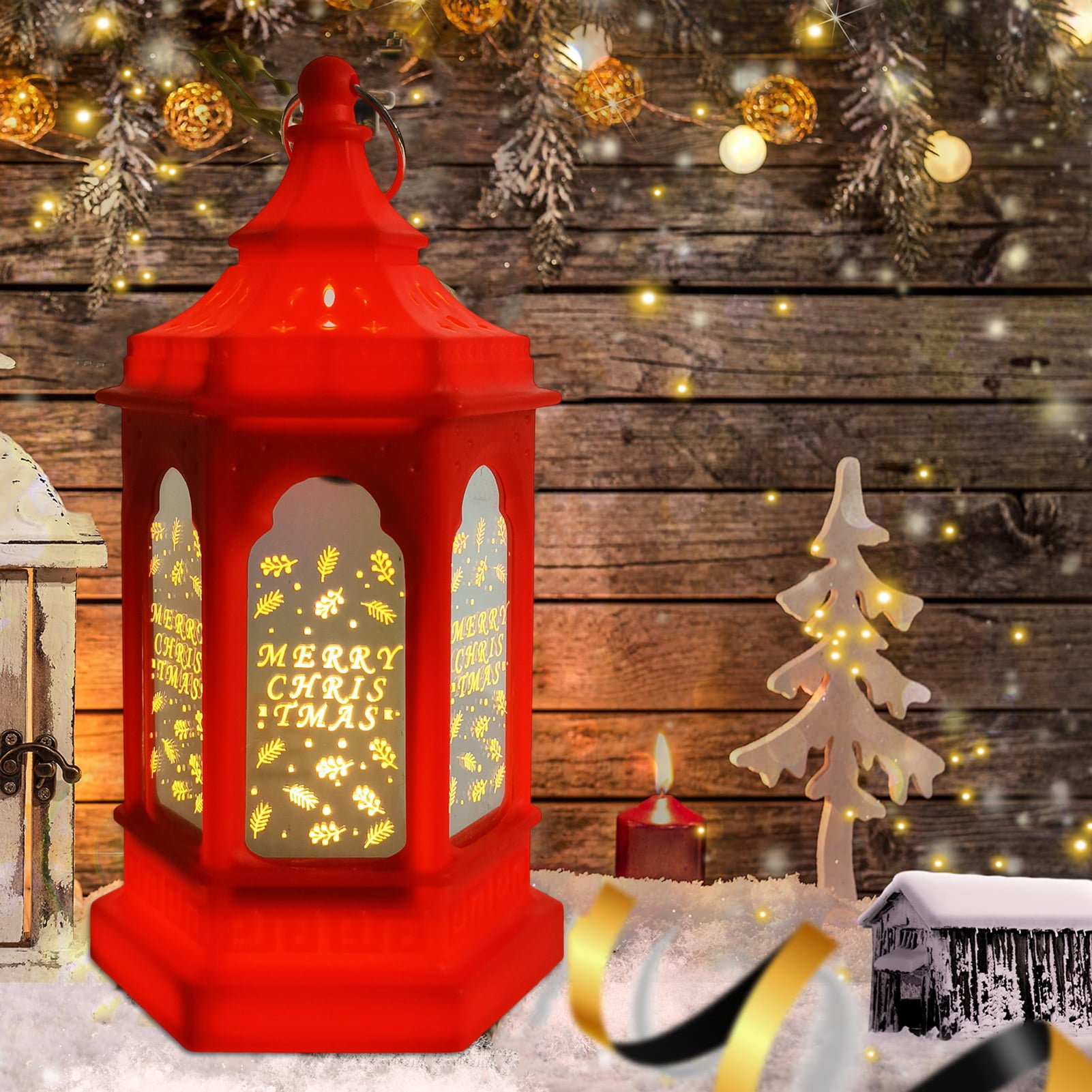 Travelwant Vintage Style Decorative Lantern,Flame Effect LED Lantern