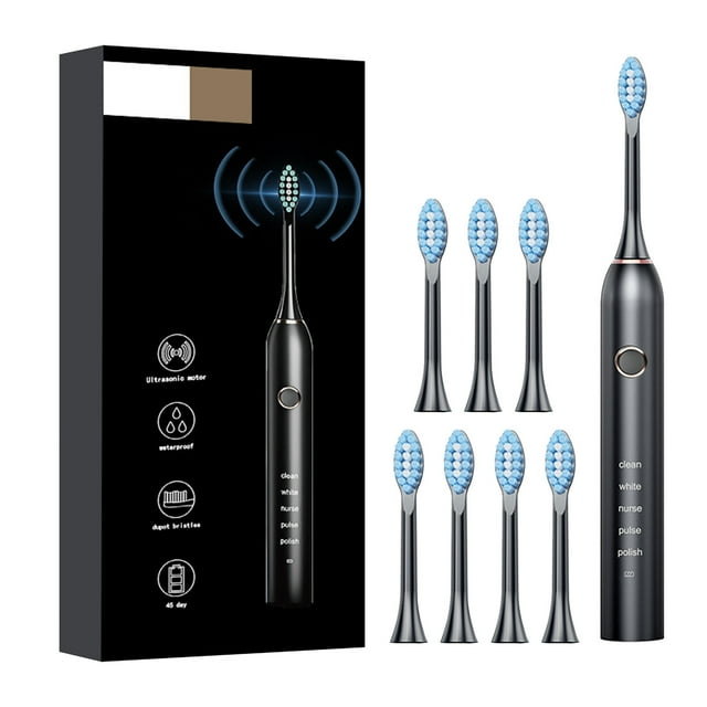 Electric Toothbrush Heads,Toothbrush for Adults with 8 Brush Heads Toothbrush Rechargeable 2.5 Hours Charge for 120 Days Use,Rechargeable Toothbrush for Adults,Electric Toothbrush Head