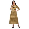 thumbnail image 2 of Moomaya Printed Kurta Summer Wear Ladies Kurti Front Slit Tunic Tops Women, 2 of 5