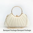 thumbnail image 4 of FENOHREFE Fashionable Pleated Evening Bag Handbag Shoulder Bags Crossbody Purse with Chain Strap For Banquets And Prom Occasion, 4 of 8