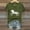 Green, variant on ALLLIST Tops for Women Holiday Short Sleeve V Neck T-Shirts Animal Print Trendy Gray Shirts Ladies Tops