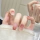 thumbnail image 3 of Uso de uñas con arte de uñas terminado en gel de gelatina, parche de uña con rubor degradado chino, pieza de uña postiza desmontable, 3 of 6