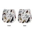 thumbnail image 6 of Uemuo Animal Bird Pattern Women's Athletic Shorts High Waisted Running Shorts with Liner Pockets Gym Elastic Workout Shorts-Large, 6 of 9