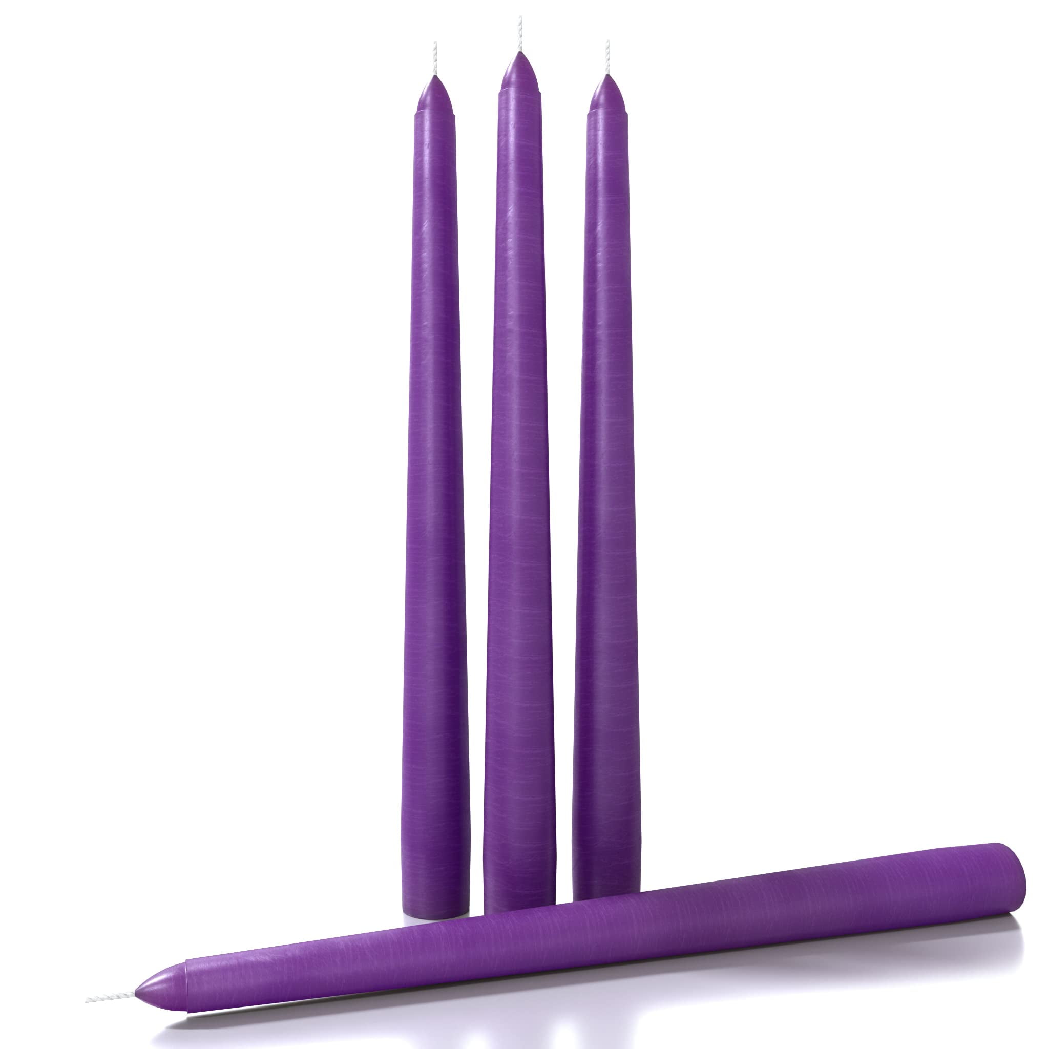 CANDWAX 12 inch Taper Candles Set of 4 Dripless and Smokeless Candle