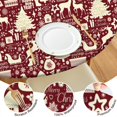 thumbnail image 4 of Colorful Christmas Striped Pattern Round Fitted Tablecloth with Elastic Edge,Dining Table Cover Waterproof,Outdoor Round Tablecloth for Camping,Dining,Indoor and Outdoor, 4 of 7