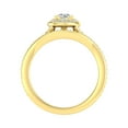 thumbnail image 4 of Certified 1.00ctw Diamond Halo Bridal Set Engagement Ring in 10k Yellow Gold, 4 of 5