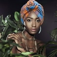 thumbnail image 2 of Phogary 6 Pack Women Turbans African Pattern Knot Headwrap Bohemian Print Pre Tied Flower Knot Bonnet Hat for Women Girls, 2 of 9