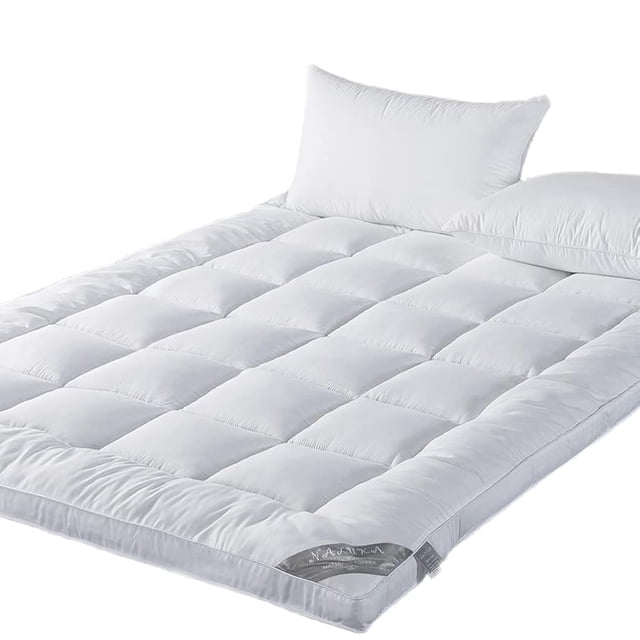 Cubrecolchón NALUKA con tapa de almohada doble, 5 cm de grosor