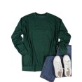 thumbnail image 1 of Women Pockets Crew Neck Long Sleeve Solid Color Pullover Shirt, 1 of 2