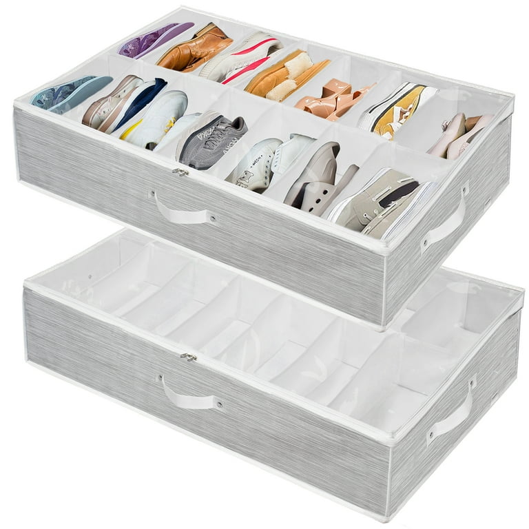 1pc Clear Mesh Shoes Storage Box Underbed Waterproof Storage Bins