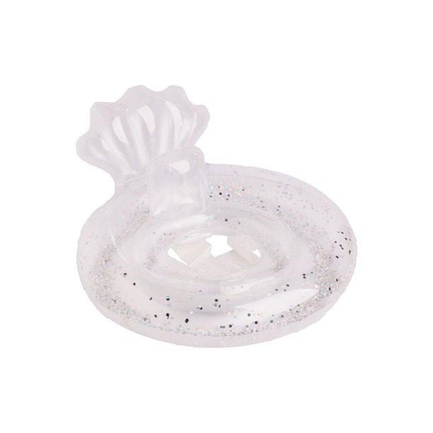 Anillo de natación inflable para niños pequeños, flotadores de piscina coloridos con purpurina, diseño de carcasa de Pvc con entrenamiento de asiento para niños adultos