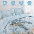 thumbnail image 6 of Davulos Coastal Quilts for Queen Bed,3 Piece Summer Sea Turtles Nautical Bedding,Ocean Beach Bedspread Coverlet with 2 Shams for Bedroom Decor, 6 of 7