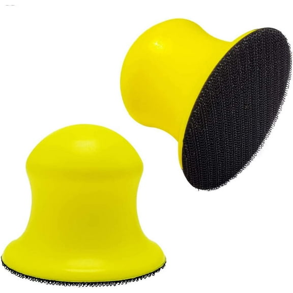 2 Pack 3" Round Hand Sanding Blocks for 3 Inch Hook and Loop discs Ideal For Wood Furniture Restoration Home Arts and Crafts