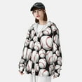 thumbnail image 3 of Vsdgher Chandail à Capuchon pour Adultes à Imprimé de Baseball Mignon, Maillot Dermoprotecteur pour Hommes Femmes, Chandails de Pêche à Manches Longues avec Protection Solaire pour Course Athlétique Natation-3X-Grand, 3 of 7