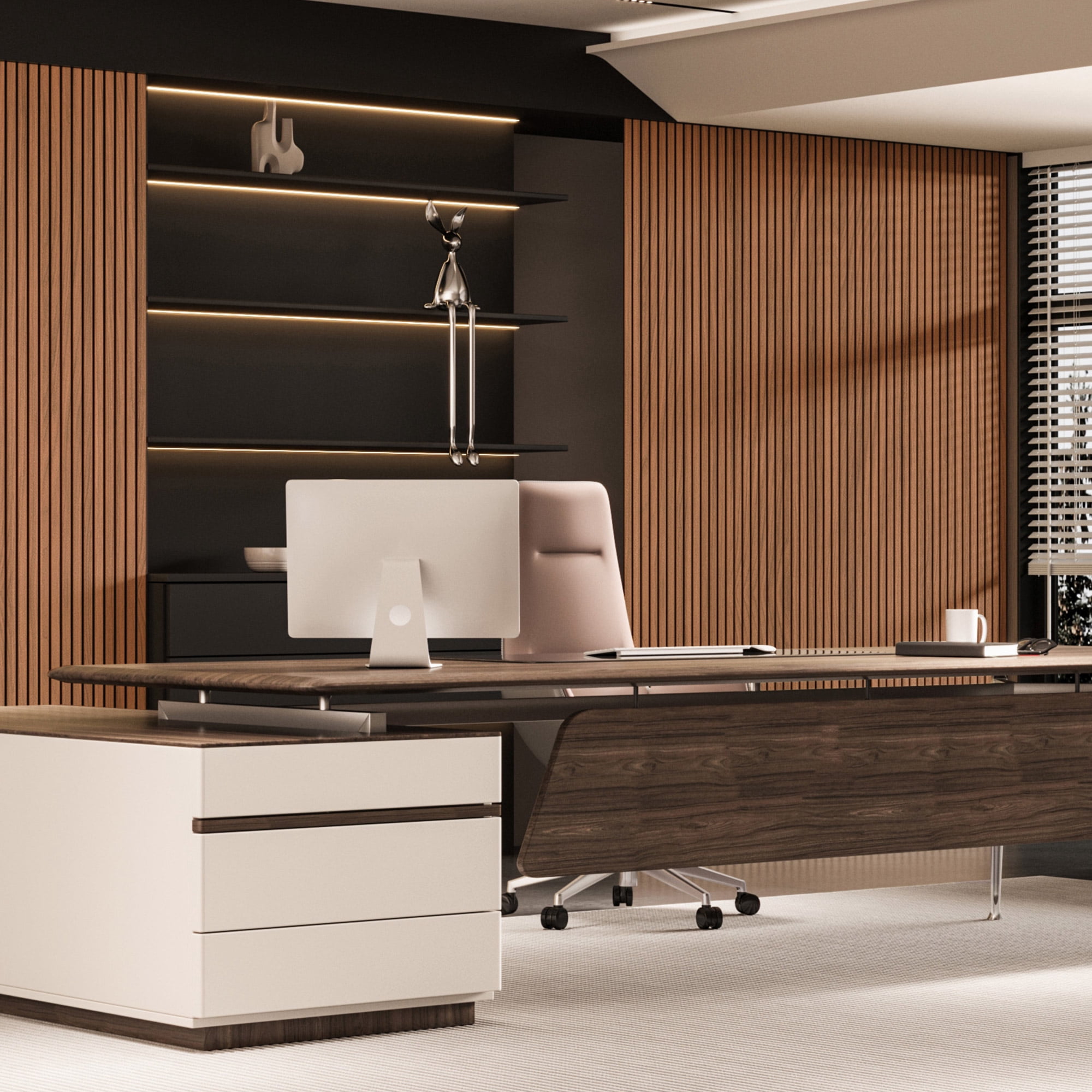 4Pcs 93" x 12" Wood Slat Acoustic Wall Paneling for Modern Interior Home Decor,MDF Accent Wooden Wall Panels,31 Sq.ft,Walnut
