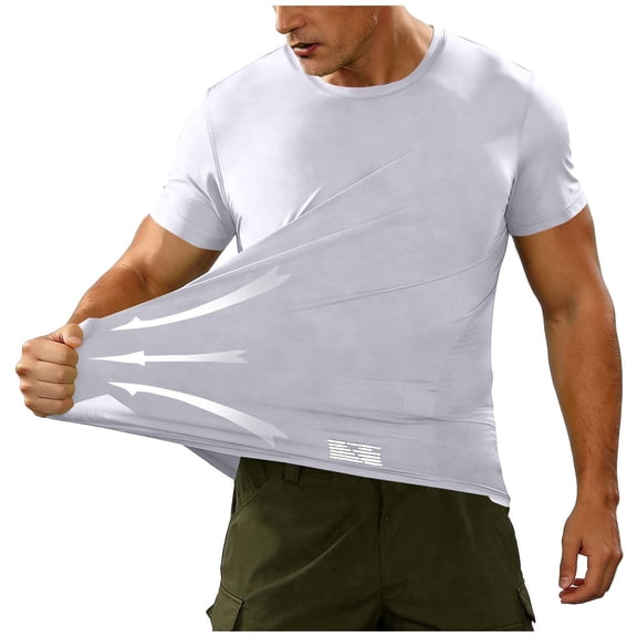 Enridrech Men's Quick Dry T Shirts for Running Short Sleeve Tee Shirt Loose Casual Summer Breathable Stretchy Crew Neck Top