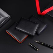 Miroddi Minimalist Wallets for Men, Slim Leather Bifold Wallet Credit Card Holder with Cash Pocket, ID Window, RFID Blocking, Gifts for Men, Black Blue