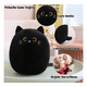 thumbnail image 4 of Almohada De Felpa De Gato Xtellar Negro, Almohada De Sofá Con Diseño, 4 of 4