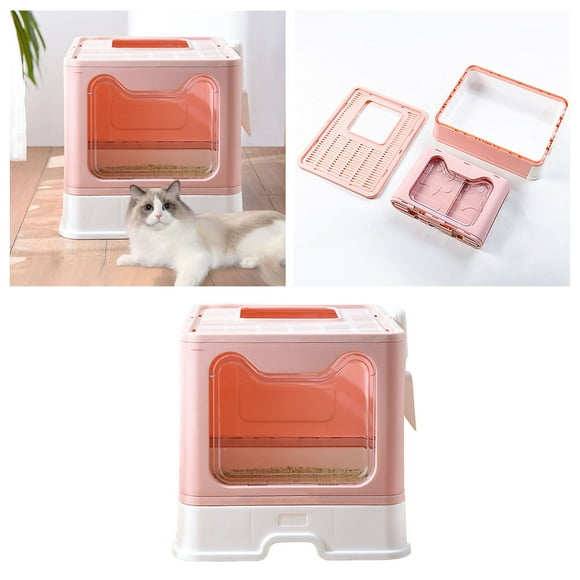 Foldable Litter Box, Cat Toilet Foldable Cat Litter Closed Cat Litter Cat Toilet Potty Cat Cage Cat