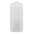 thumbnail image 2 of Doomiva Girls Boys Sequins Satin Dance Tunic Liturgical Praise Dance Top Sleeveless Open Front Split Worship Choir Robe White 12, 2 of 4