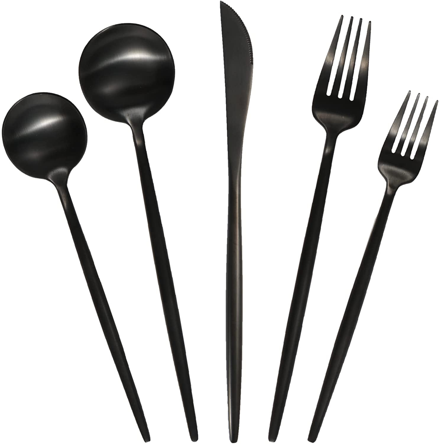 Matte Rainbow Flatware Set 18/10 Stainless Steel Cutlery Dining Silverware 20pcs 