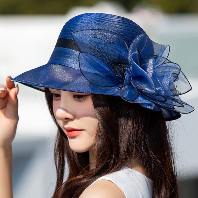 Women Fascinator Lady Cocktail Tea Party Church Wedding Bridal Flower Hat
