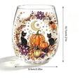 thumbnail image 3 of Miwamany Halloween 2D Ghost Wine Glass, Stemless Clear Tumbler with Witch Pumpkin Sticker, Spooky Fall Themed Cup for Cocktail Party Home Decor, 3 of 6