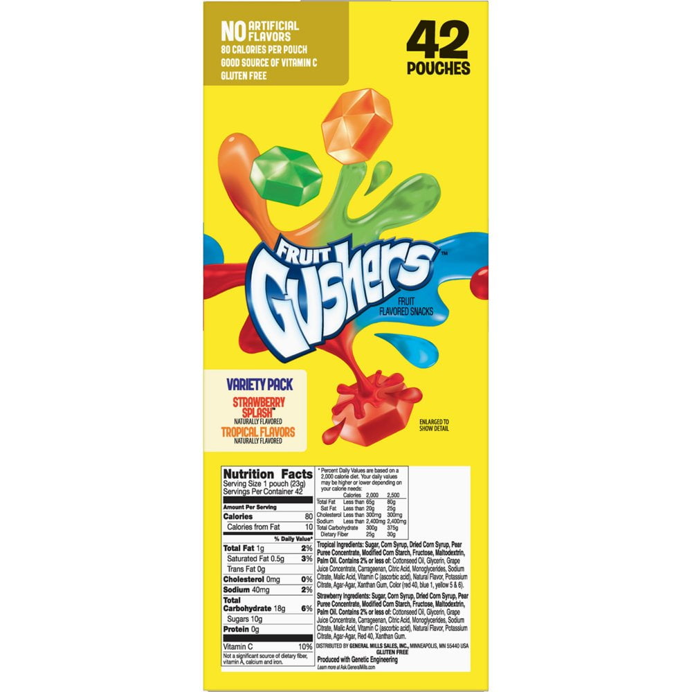 Branded Fruit Gushers Variety Pack (0.8 oz., 42 ct.) No Artificial