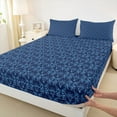 thumbnail image 3 of Feelyou Mandala Damask Twin Sheet Sets, Blue Bohemian Sheep Skull Bedding, 3 Pieces, 3 of 7